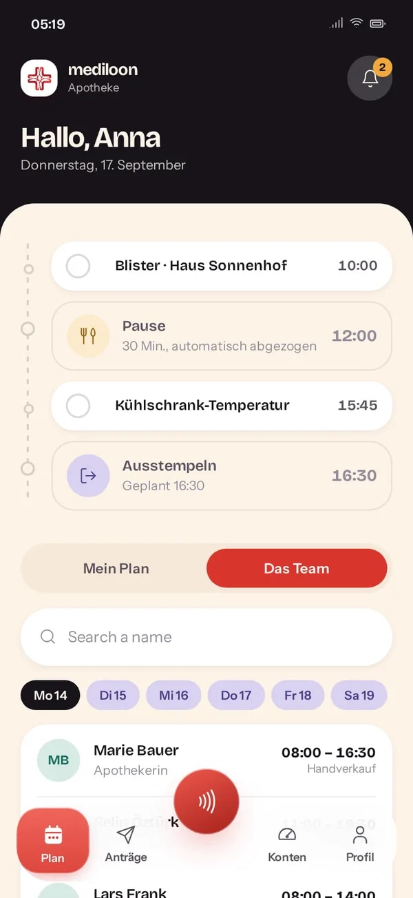 Wer heute mit wem arbeitet